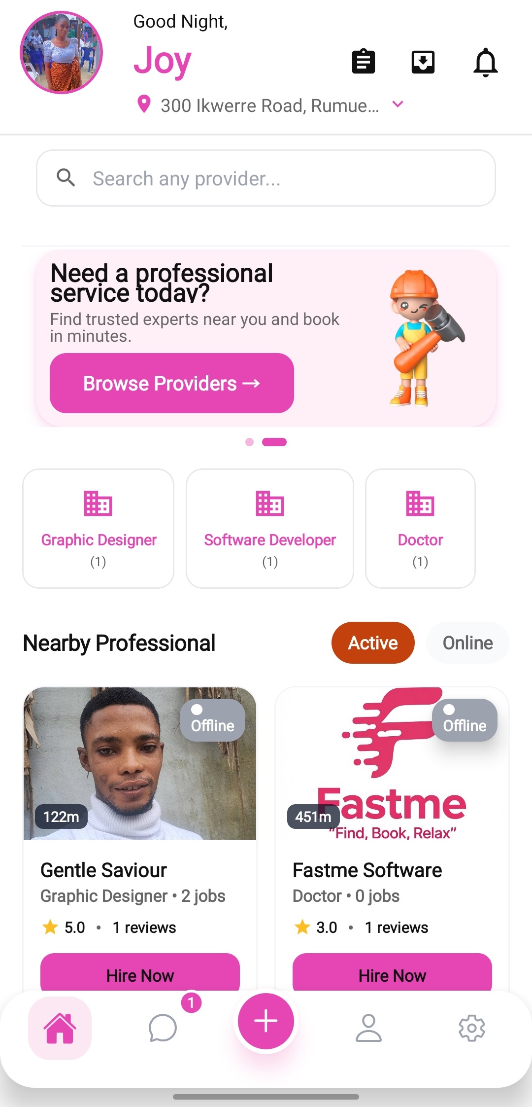 Fastme App Screenshot